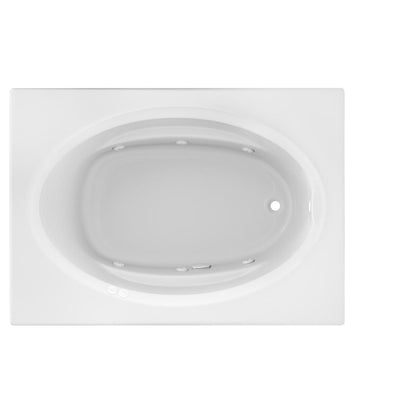 PROJECTA 60 in. x 42 in. Acrylic Rectangular Drop-in Whirlpool Bathtub in White - Super Arbor