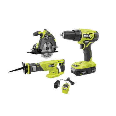 18V ONE+ Lithium-Ion Cordless Combo Kit (3-Tool) with (1) 1.5 Ah Battery and Charger - Super Arbor