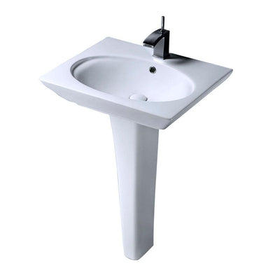 Barclay Products Aristocrat Pedestal Lavatory Combo Bathroom Sink in White - Super Arbor
