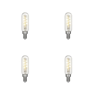 Feit Electric 25-Watt Equivalent T6 Candelabra Dimmable LED Clear Glass Vintage Light Bulb with Spiral Filament Soft White (4-Pack) - Super Arbor