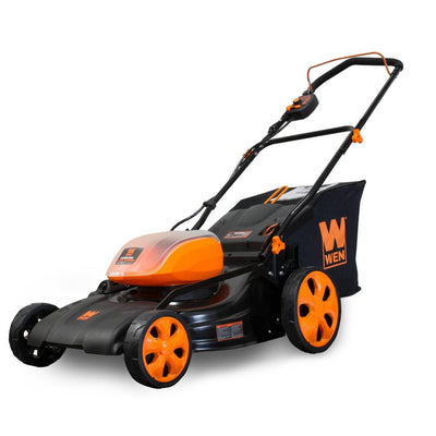 WEN 19 in. 40-Volt MAX Lithium-Ion Cordless Battery 3-in-1 Walk Behind Push Lawn Mower with 16 Gal. Bag (Tool-Only) - Super Arbor