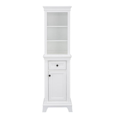 Strousse 21 in. W x 72 in. D Linen Cabinet in White - Super Arbor