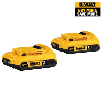 20-Volt MAX Compact Lithium-Ion 2.0Ah Battery Pack (2-Pack) - Super Arbor
