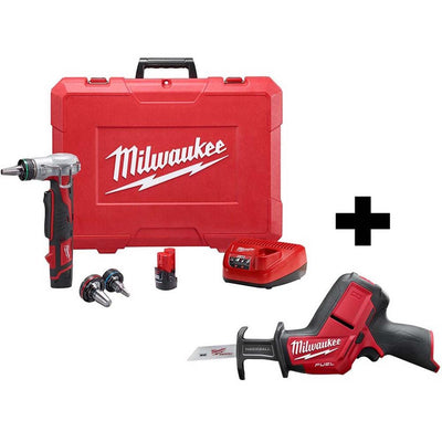 M12 12-Volt Lithium-Ion Cordless ProPEX Expansion Tool Kit with Free M12 FUEL HACKZALL Reciprocating Saw - Super Arbor