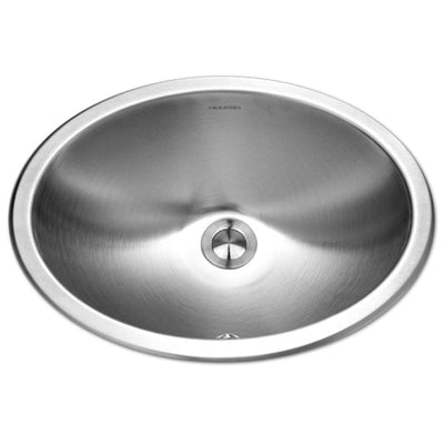 HOUZER Opus Series Undermount 13.6 in. Single Bowl Lavatory Sink with Overflow in Stainless Steel - Super Arbor