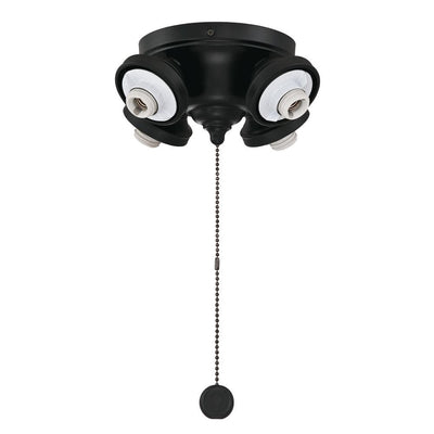 4-Light Black Ceiling Fan Fitter LED Light Kit - Super Arbor
