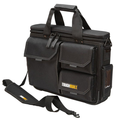 Medium Quick Access Laptop Tool Bag with Shoulder Strap in Black - Super Arbor