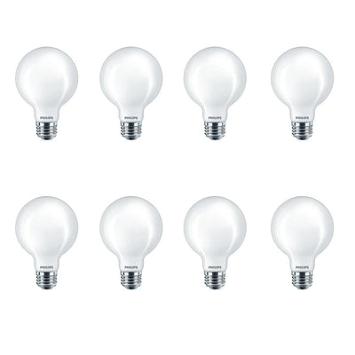 Philips 40-Watt Equivalent G25 Dimmable LED Light Bulb Frosted Globe Soft White (8-Pack) - Super Arbor