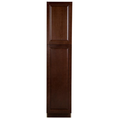 Benton Assembled 18x84x24 in. Pantry Cabinet with Adjustable Shelves in Amber - Super Arbor