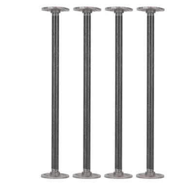 1/2 in. x 1.5 ft. L Black Steel Pipe Flange Table Leg Kit (Set of 4) - Super Arbor