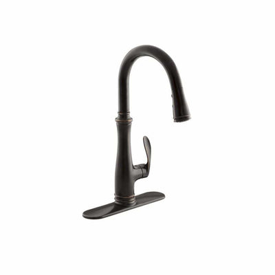 Bellera Single-Handle Pull-Down Sprayer Kitchen Faucet with DockNetik and Sweep Spray in Oil-Rubbed Bronze - Super Arbor