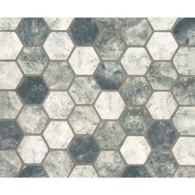 12 in. x 12 in. x 6 mm Urban Tapestry Hexagon Matte Glass Mesh-Mounted Mosaic Tile (1 sq. ft.) - Super Arbor