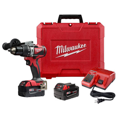 M18 18-Volt Lithium-Ion Brushless Cordless 1/2 in. Compact Hammer Drill/Driver Kit w/Two 4.0Ah Batteries and Hard Case - Super Arbor