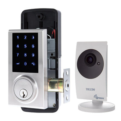 Electronic Touch Screen, Z-wave, Deadbolt with Cam - Super Arbor