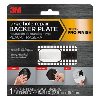 3M 6 in. Plastic Wall Repair Backer Plate (12-Pack) - Super Arbor