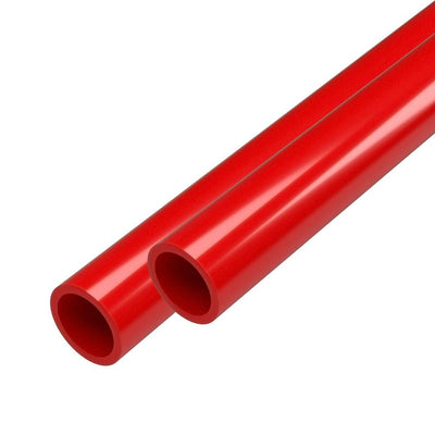 3/4 in. x 5 ft. Red Furniture Grade Schedule 40 PVC Pipe (2-Pack) - Super Arbor