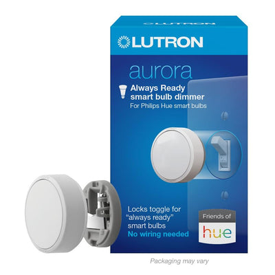Aurora Smart Bulb Dimmer Switch for Philips Hue Smart Bulbs, White - Super Arbor