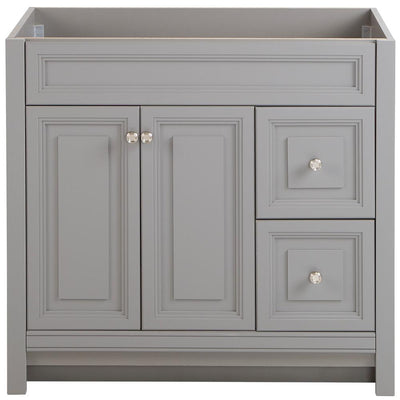 Brinkhill 36 in. W x 34 in. H x 22 in. D Bath Vanity Cabinet Only in Sterling Gray - Super Arbor