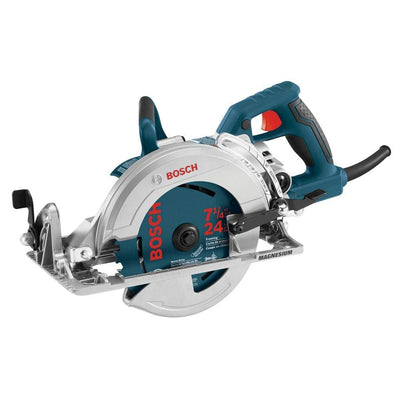 15 Amp 7-1/4 in. Corded Magnesium Worm Drive Circular Saw with Carbide Blade - Super Arbor