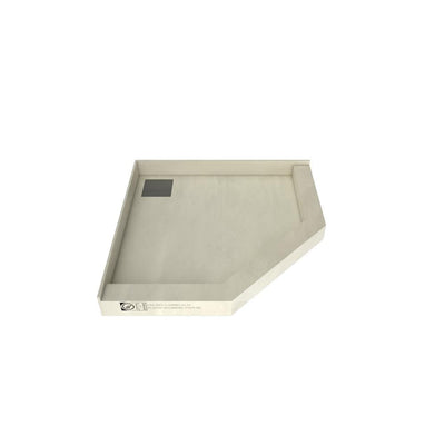 Redi Neo 46 in. x 46 in. Neo-Angle Corner Shower Base with Back Drain and Tileable Grate - Super Arbor