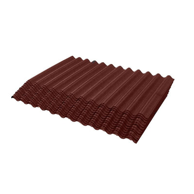 2.25 ft. Jumbo Single Red Corrugated Shingle Asphalt Roof Panel 75 Sq. Ft. per Bundle - Super Arbor