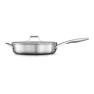 Premier 5 qt. Stainless Steel Saute Pan with Glass Lid - Super Arbor