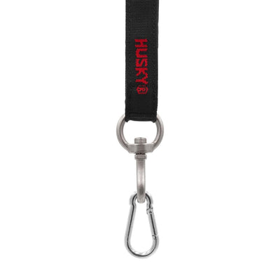 18 in. Heavy Duty Hanging Carabiner Strap Zinc- Plated Steel with Quick-Release Hooks and Loop Fastening in Black - Super Arbor