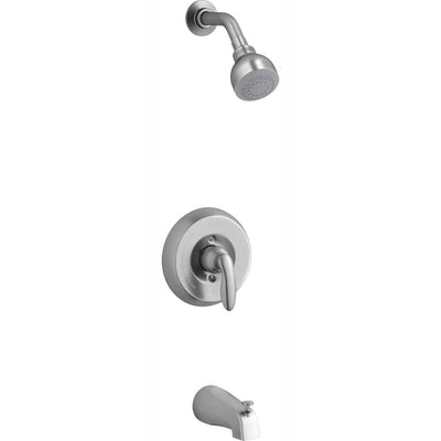 Coralais Single-Handle 1-Spray Tub and Shower Faucet in Brushed Chrome (Valve Not Included) - Super Arbor