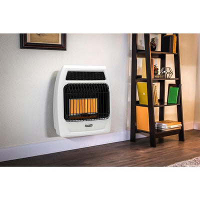 18,000 BTU Vent Free Infrared Natural Gas Thermostatic Wall Heater - Super Arbor