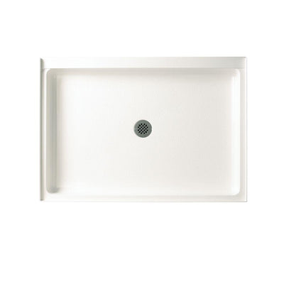 Veritek 34 in. x 54 in. Single Threshold Center Drain Shower Pan in White - Super Arbor