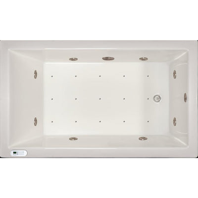 4.96 ft. Right Drain Drop-in Rectangular Whirlpool and Air Bath Tub in White with Tranquility Package - Super Arbor