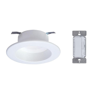 4 in. Tunable CCT (2700K-5000K) Bluetooth Smart Integrated LED Recessed Trim with In-Wall Accessory Dimmer by HALO Home - Super Arbor