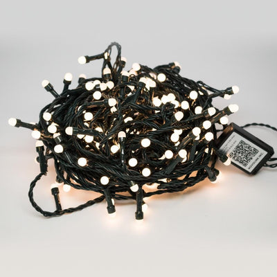 8 mm 200 Lights Mini Globe Warm White LED Lights with Wireless Smart Control - Super Arbor