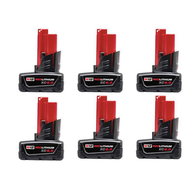 M12 12-Volt Lithium-Ion XC Extended Capacity Battery Pack 6.0Ah (6-Pack) - Super Arbor