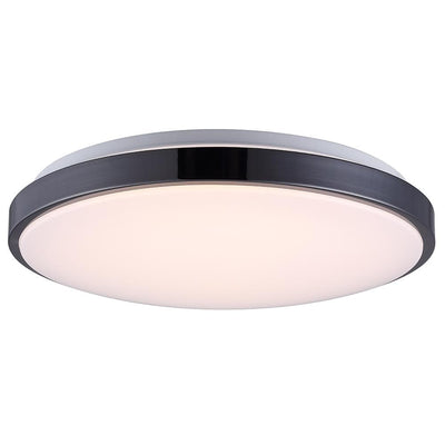 15 in. Black Nickel Integrated LED Trim Flush-Mount with Selectable White - Super Arbor