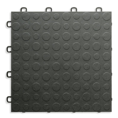 BlockTile Black - 12 in. x 12 in. Modular Interlocking Garage Floor Tile (Set of 30)