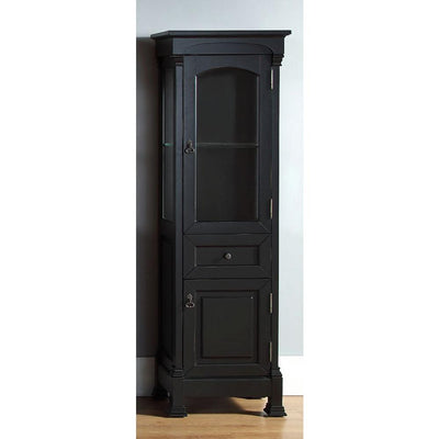 Brookfield 20.50 in. W x 16.25 in. D x 65 in. H Double Door Floor Cabinet in Antique Black - Super Arbor