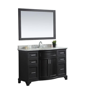 Jason 48 in. W x 22 in. D Vanity in Espresso with Marble Vanity Top in White with White Basin - Super Arbor