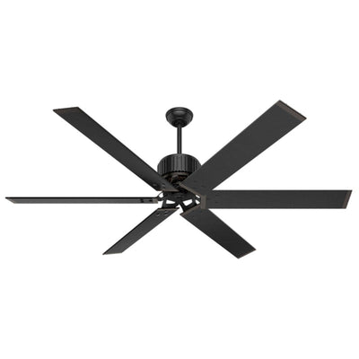 Hunter 72" HFC Matte Black Ceiling Fan with Wall Control