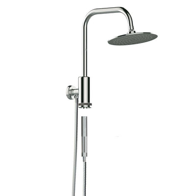 1-spray 8 in. Dual Shower Head and Handheld Shower Head with Waterfall in Chrome - Super Arbor