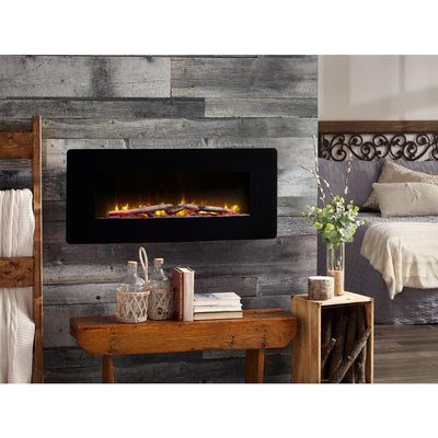 Winslow 42 in. Wall-Mount/Tabletop Linear Electric Fireplace in Black - Super Arbor