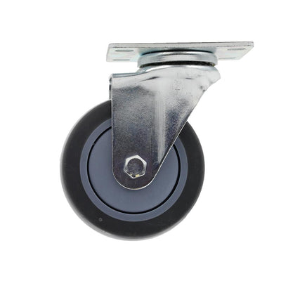 4 in. Medium Duty Gray TPR Swivel Plate Caster with 250 lbs. Weight Rating - Super Arbor