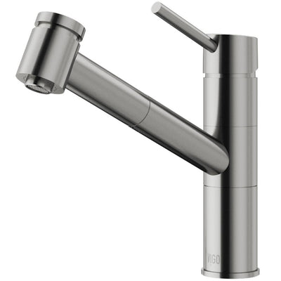 Branson Single-Handle Pull-Out Sprayer Kitchen Faucet in Stainless Steel - Super Arbor