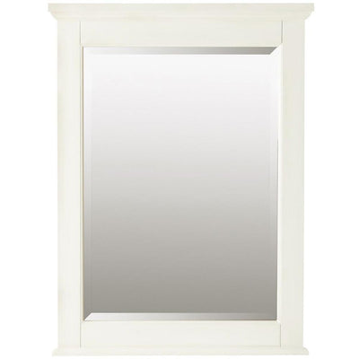 24 in. W x 32 in. H Framed Rectangular  Bathroom Vanity Mirror in Ivory - Super Arbor