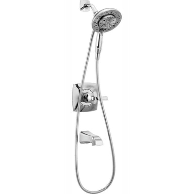 Vesna In2ition 2-in-1 Single-Handle 5-Spray Tub and Shower Faucet in Chrome (Valve Included) - Super Arbor
