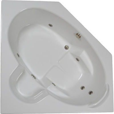 60 in. Acrylic Rectangular Drop-in Air Bath Bathtub in White - Super Arbor
