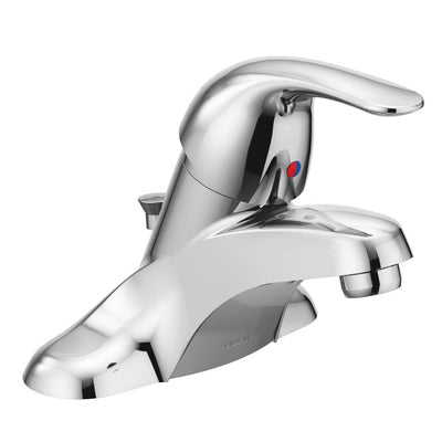 Adler 4 in. Centerset Single-Handle Low-Arc Bathroom Faucet in Chrome - Super Arbor