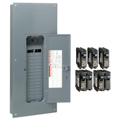Homeline 200 Amp 30-Space 60-Circuit Indoor Main Breaker Plug-On Neutral Load Center with Cover - Value Pack - Super Arbor