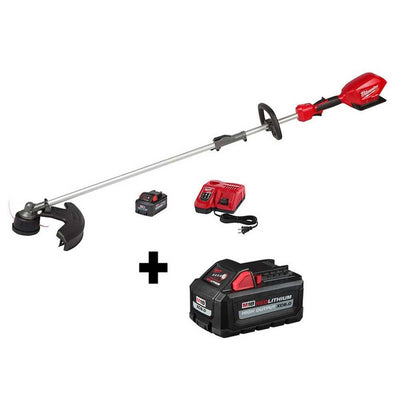 Milwaukee M18 FUEL 18-Volt Lithium-Ion Brushless Cordless String Trimmer w/ QUIK-LOK Attachment Capability W/ 8Ah & 6Ah Battery - Super Arbor