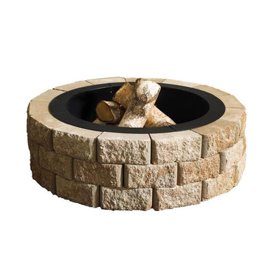 Hudson Stone 40 in. Round Fire Pit Kit - Super Arbor